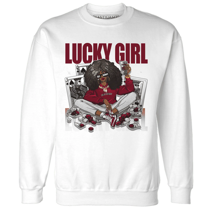 NastyJamz-High-White-Team-Red-1s-Sweatshirt-Match-Lucky-Girl