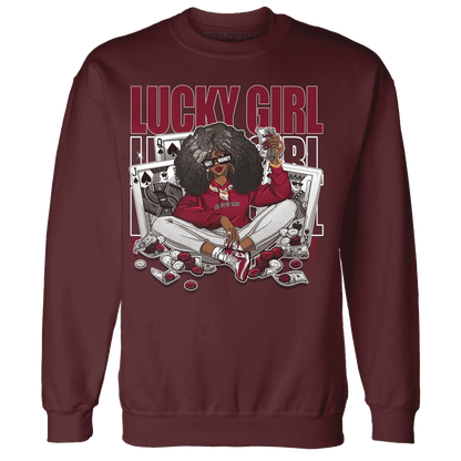 NastyJamz-High-White-Team-Red-1s-Sweatshirt-Match-Lucky-Girl