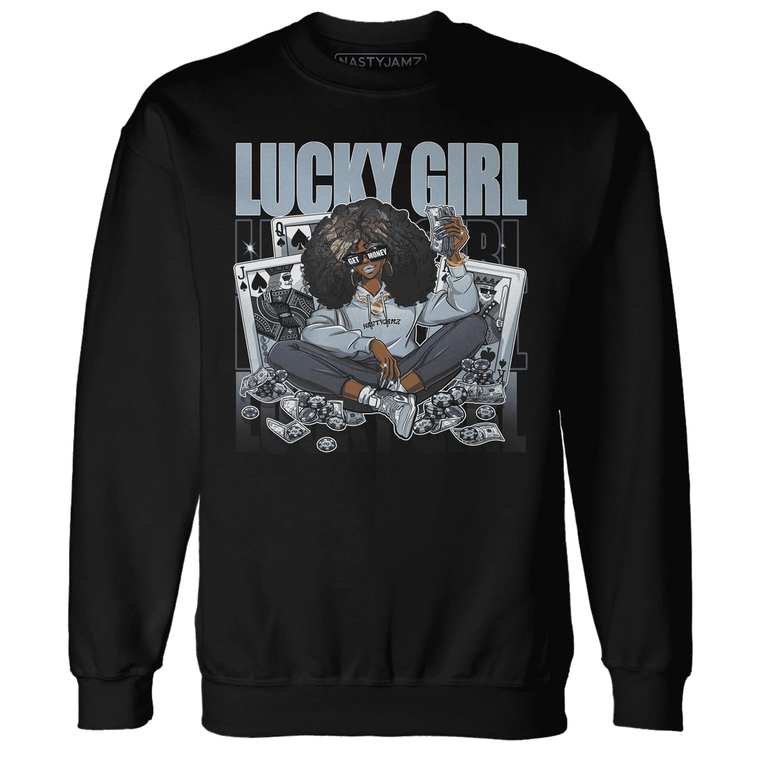 NastyJamz-Mid-Diffused-Blue-Grey-1s-Sweatshirt-Match-Lucky-Girl