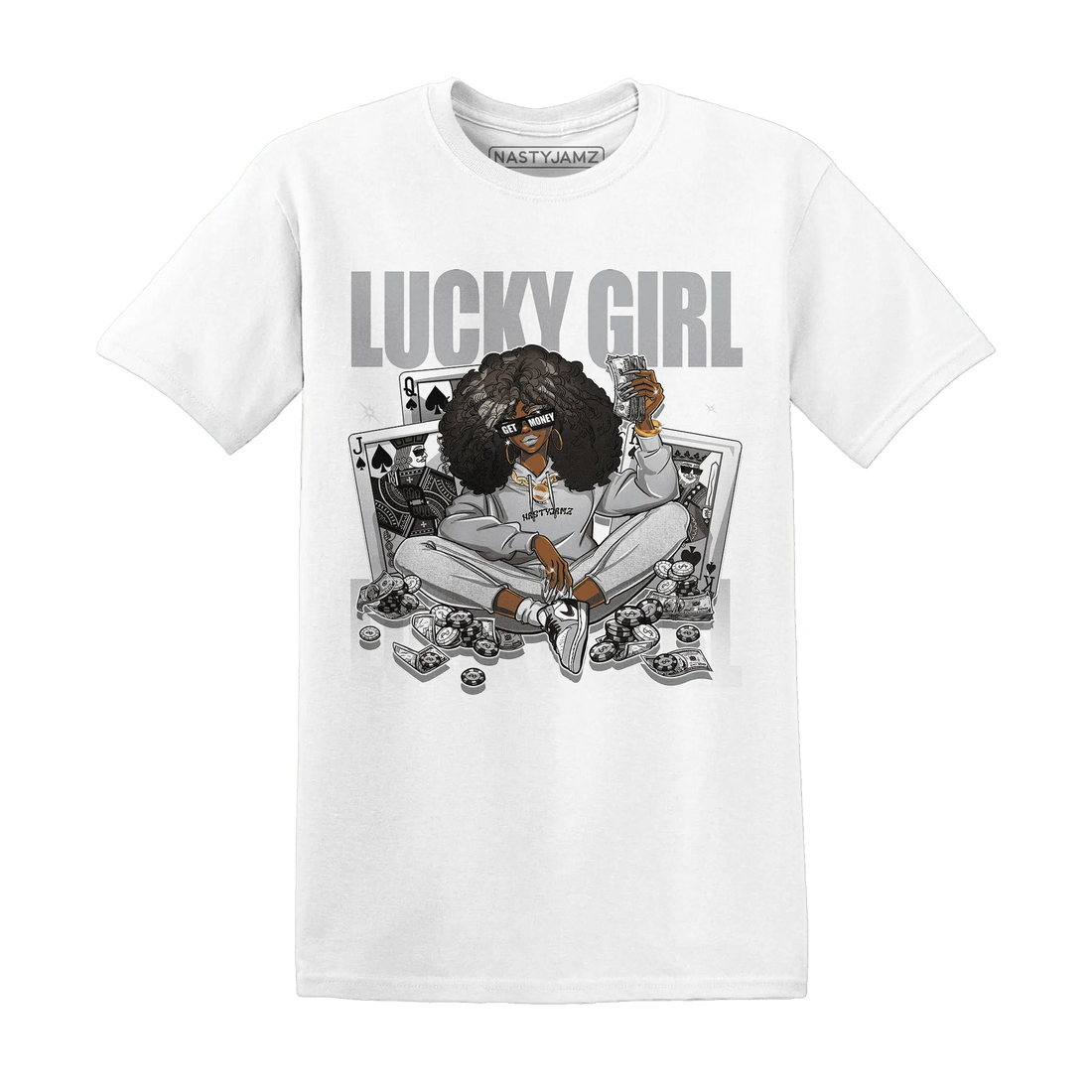 NastyJamz-Wolf-Grey-1s-T-Shirt-Match-Lucky-Girl