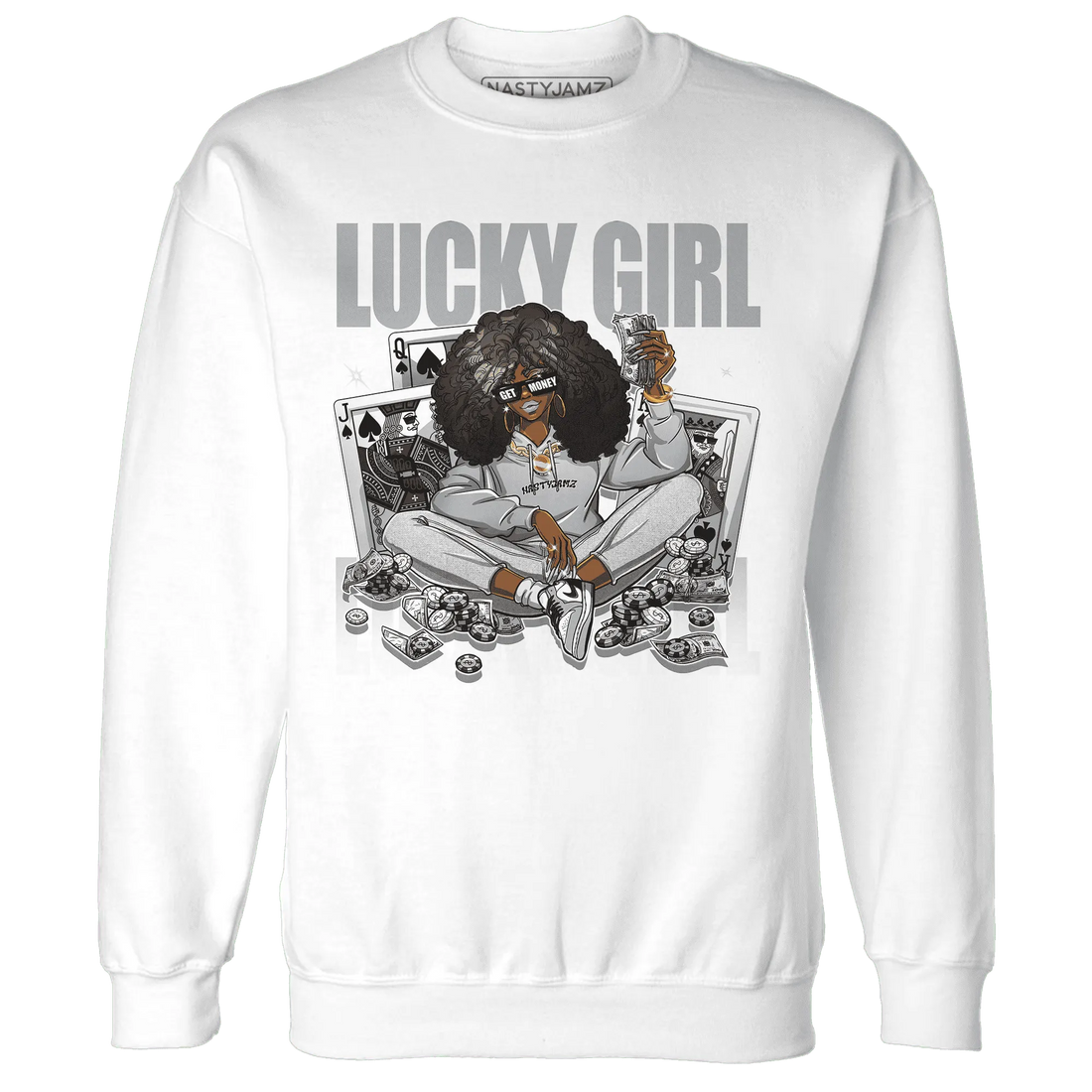 NastyJamz-Wolf-Grey-1s-Sweatshirt-Match-Lucky-Girl