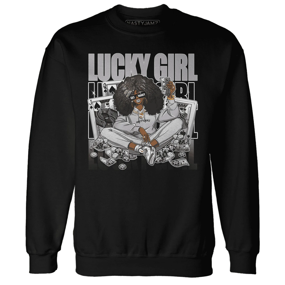 NastyJamz-Cement-Grey-3s-Sweatshirt-Match-Lucky-Girl