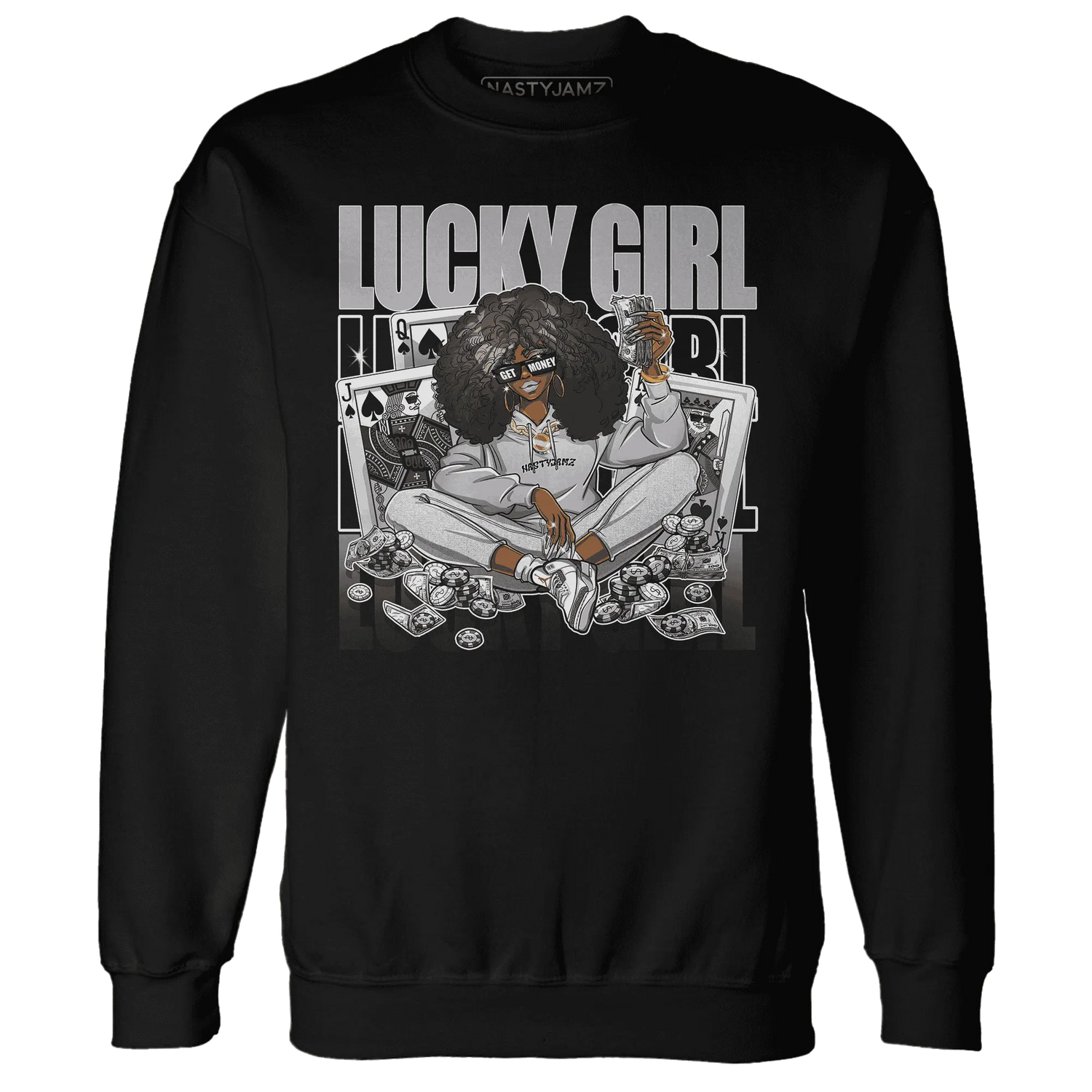 NastyJamz-Cement-Grey-3s-Sweatshirt-Match-Lucky-Girl