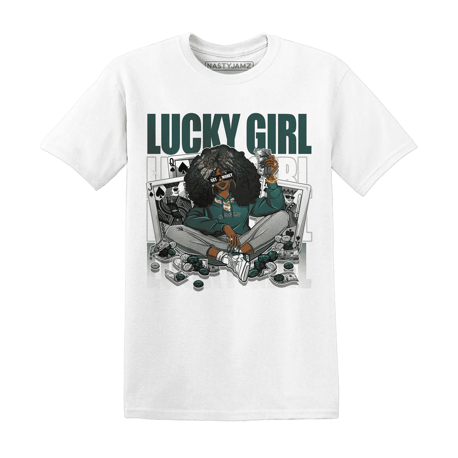 NastyJamz-Oxidized-Green-4s-T-Shirt-Match-Lucky-Girl