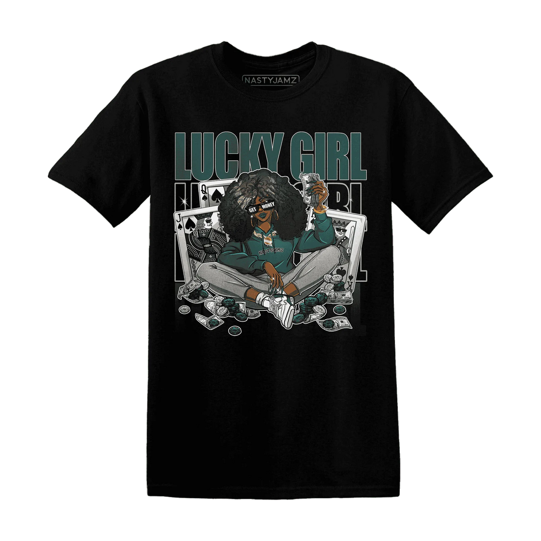 NastyJamz-Oxidized-Green-4s-T-Shirt-Match-Lucky-Girl