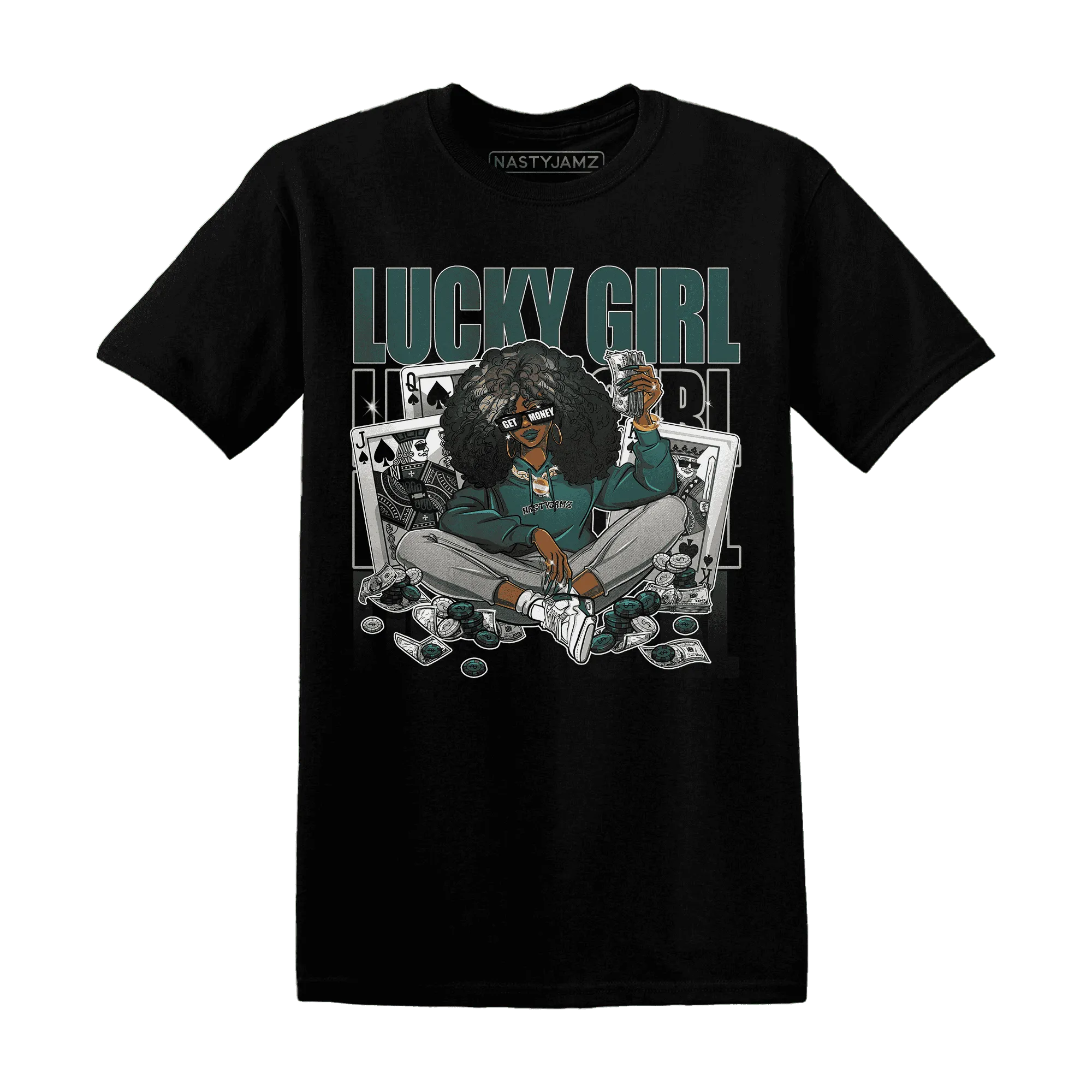 NastyJamz-Oxidized-Green-4s-T-Shirt-Match-Lucky-Girl