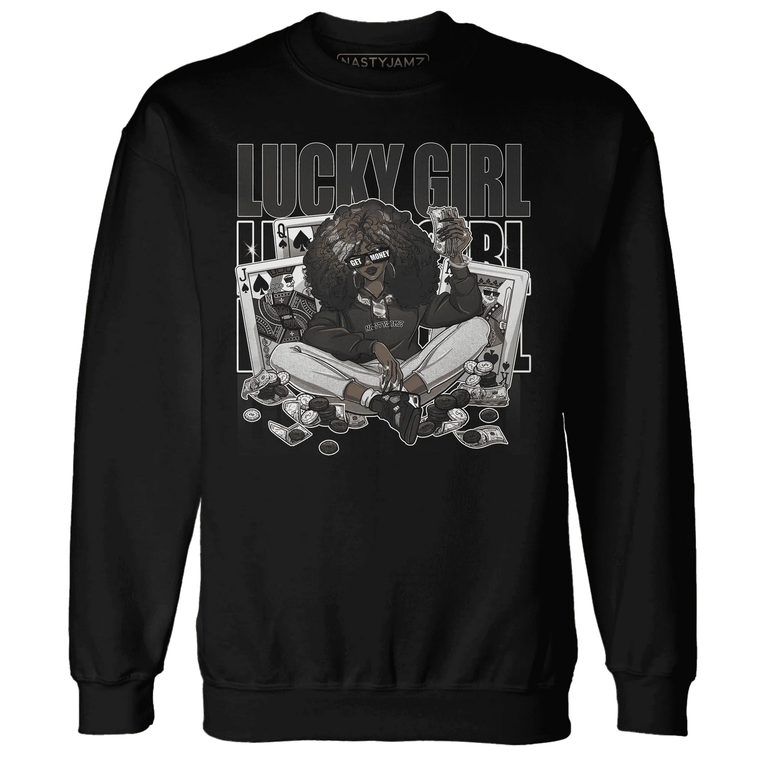 NastyJamz-White-Thunder-4s-Sweatshirt-Match-Lucky-Girl