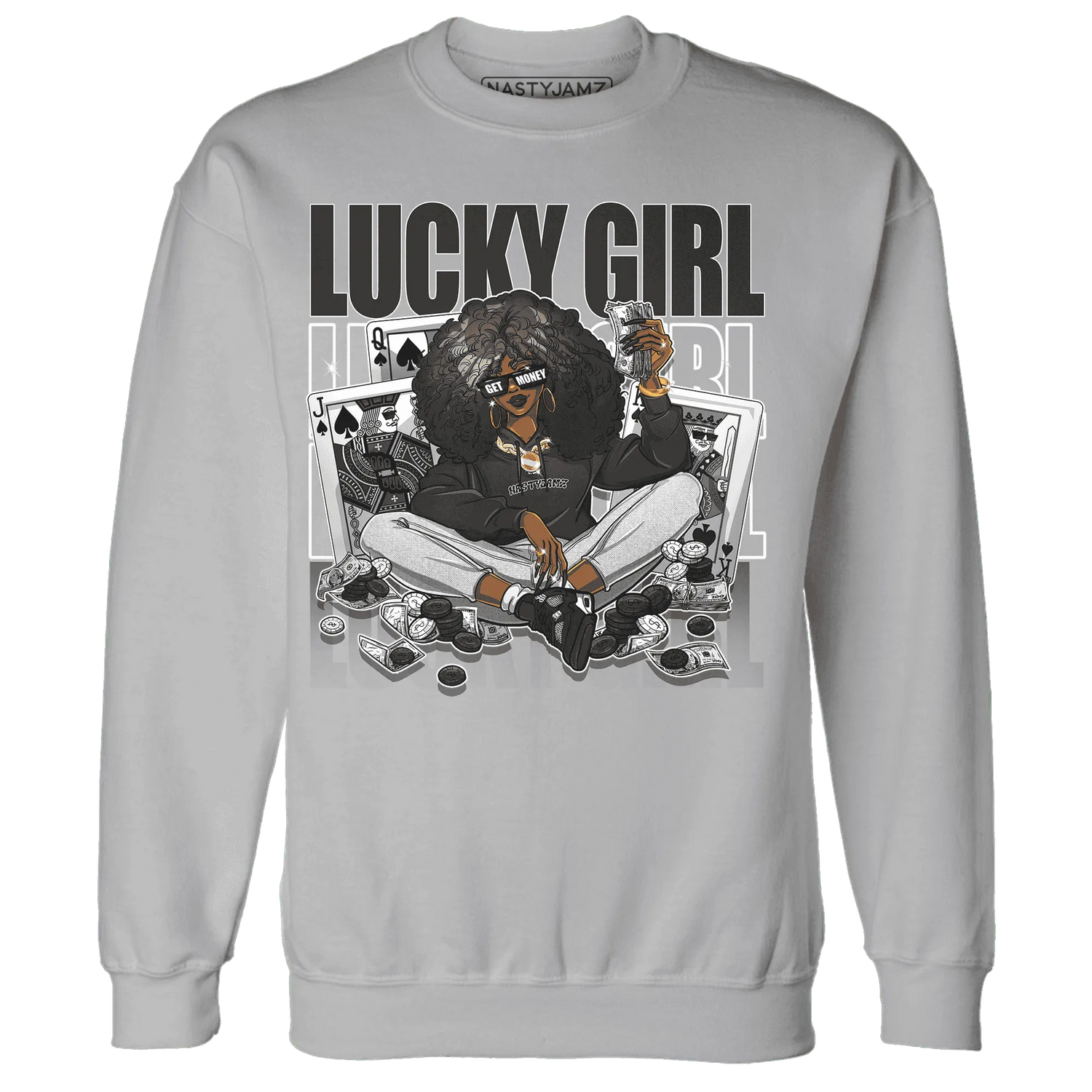 NastyJamz-White-Thunder-4s-Sweatshirt-Match-Lucky-Girl