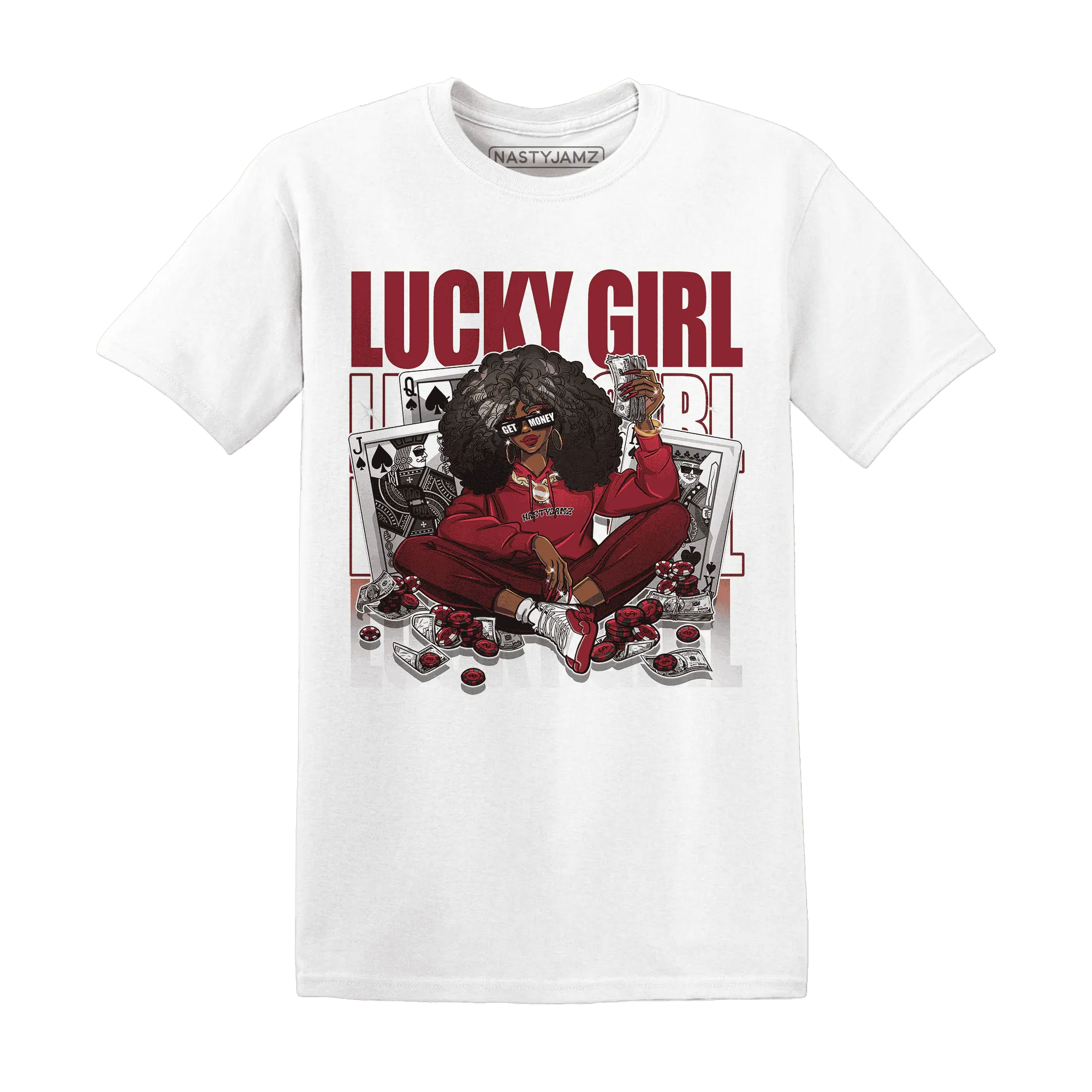 NastyJamz-Cherry-12s-T-Shirt-Match-Lucky-Girl