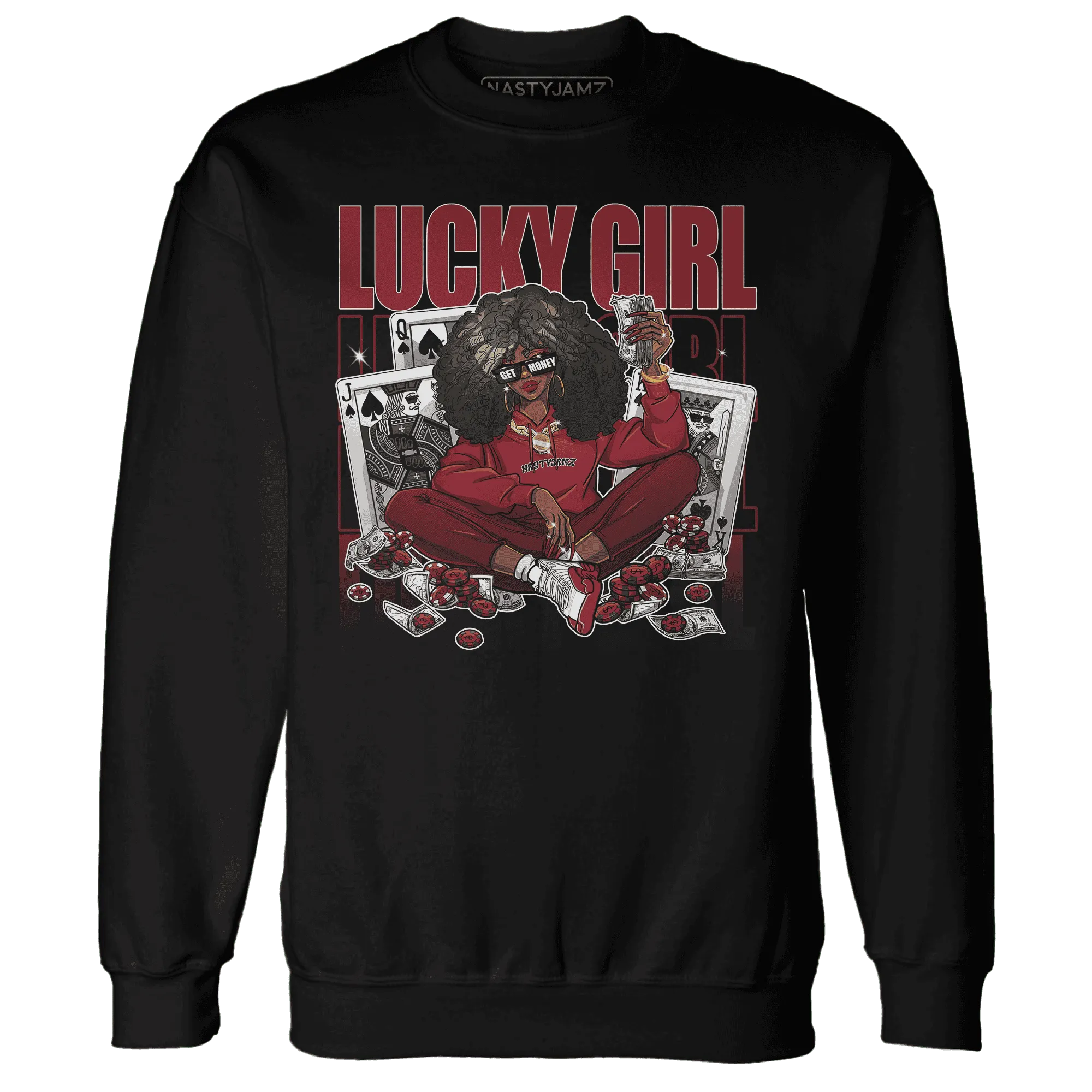 NastyJamz-Cherry-12s-Sweatshirt-Match-Lucky-Girl