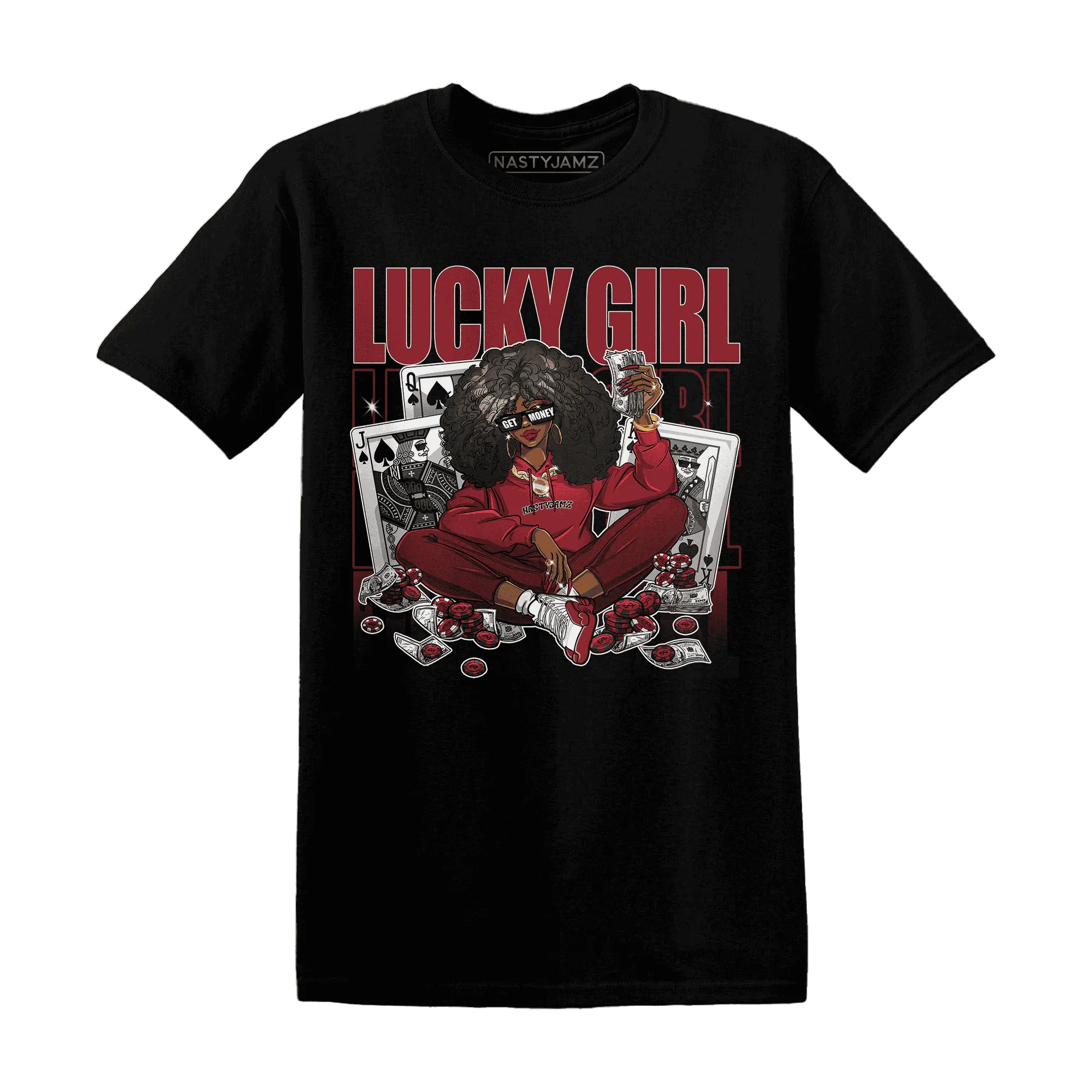 NastyJamz-Cherry-12s-T-Shirt-Match-Lucky-Girl