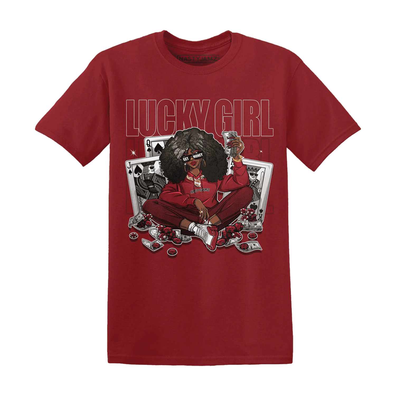 NastyJamz-Cherry-12s-T-Shirt-Match-Lucky-Girl