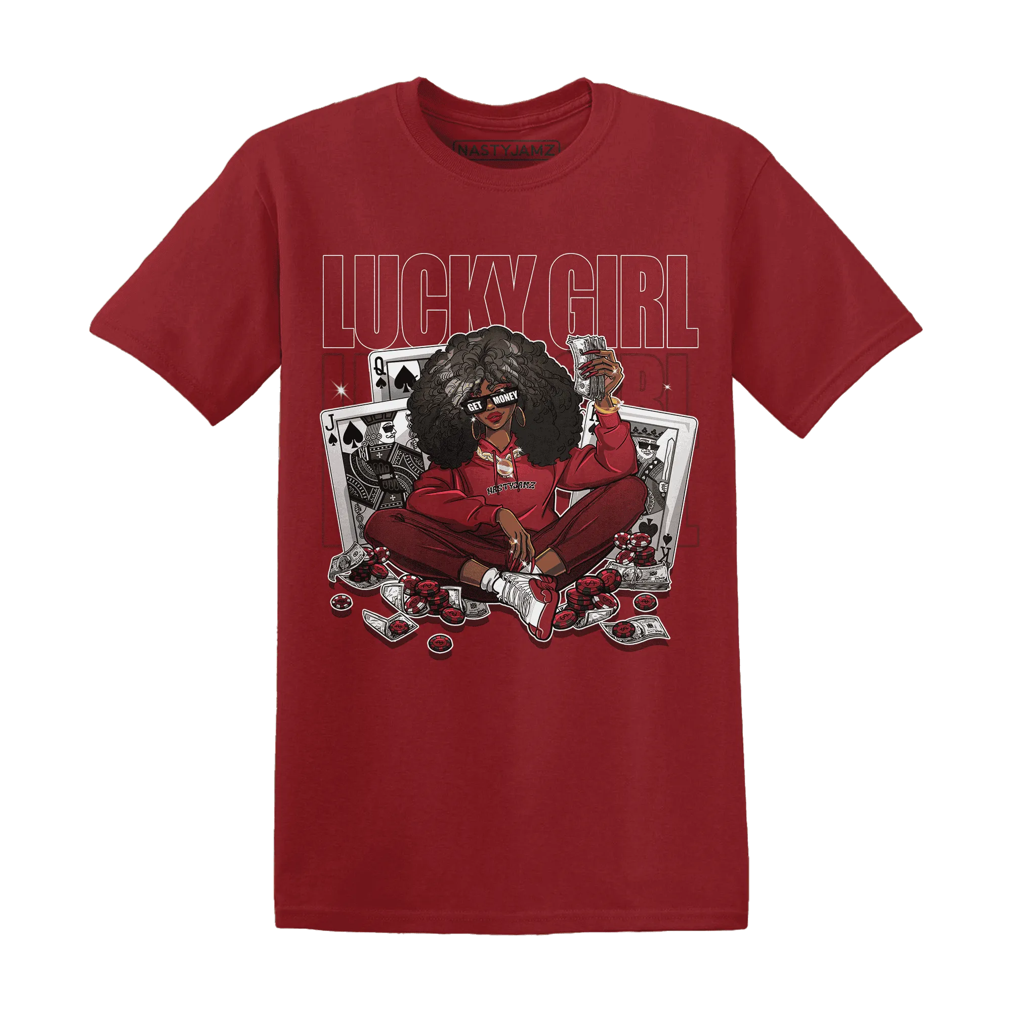 NastyJamz-Cherry-12s-T-Shirt-Match-Lucky-Girl