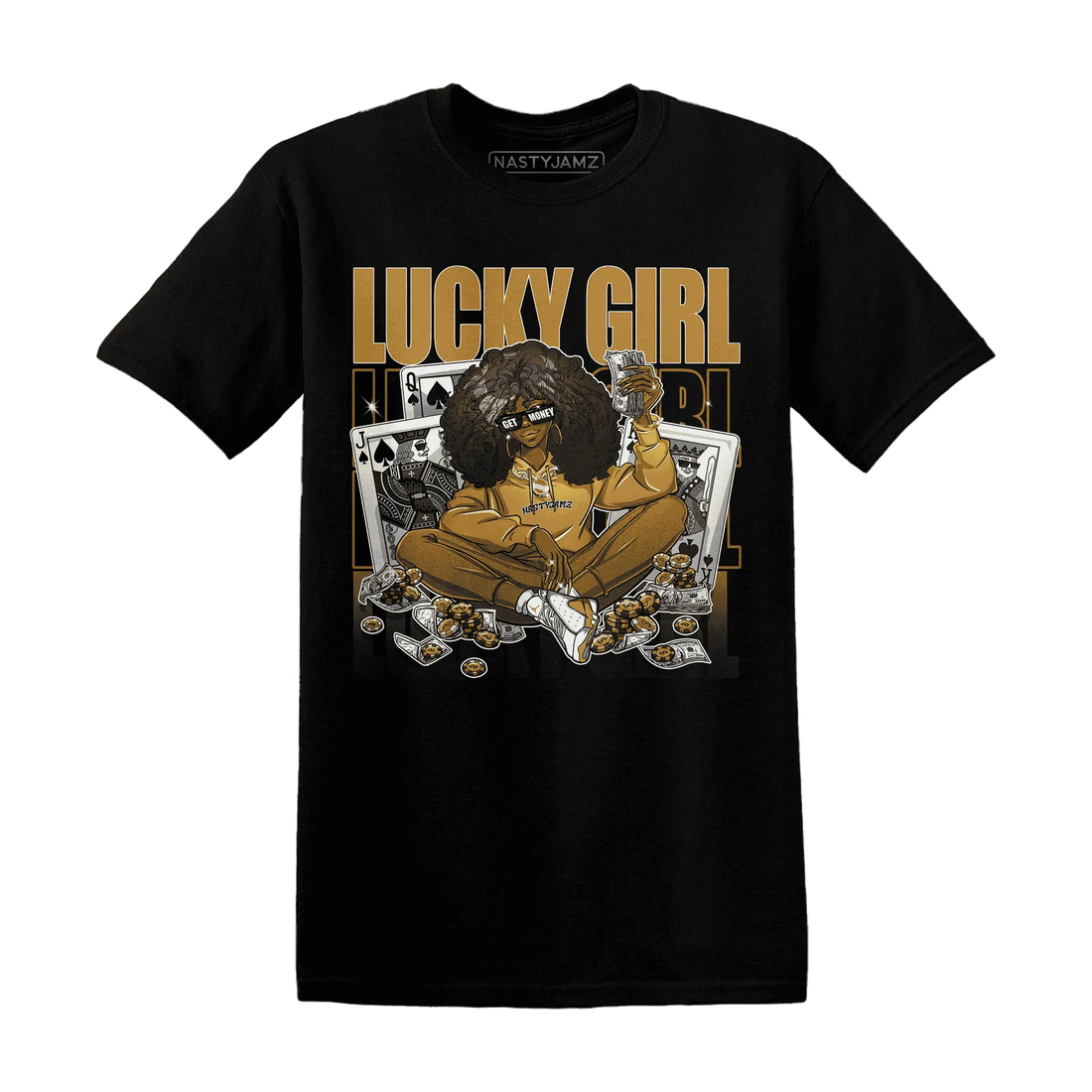 NastyJamz-Wheat-13s-T-Shirt-Match-Lucky-Girl