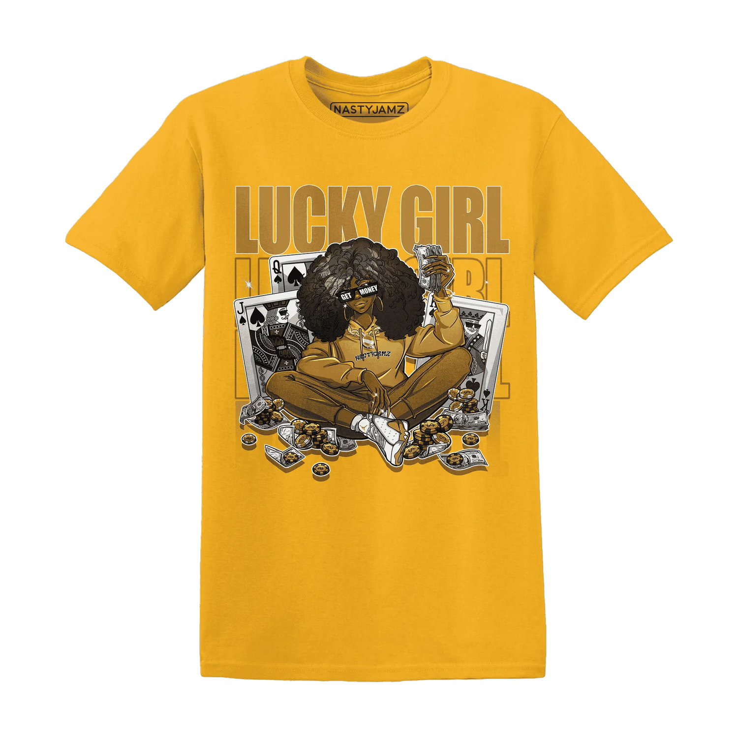 NastyJamz-Wheat-13s-T-Shirt-Match-Lucky-Girl