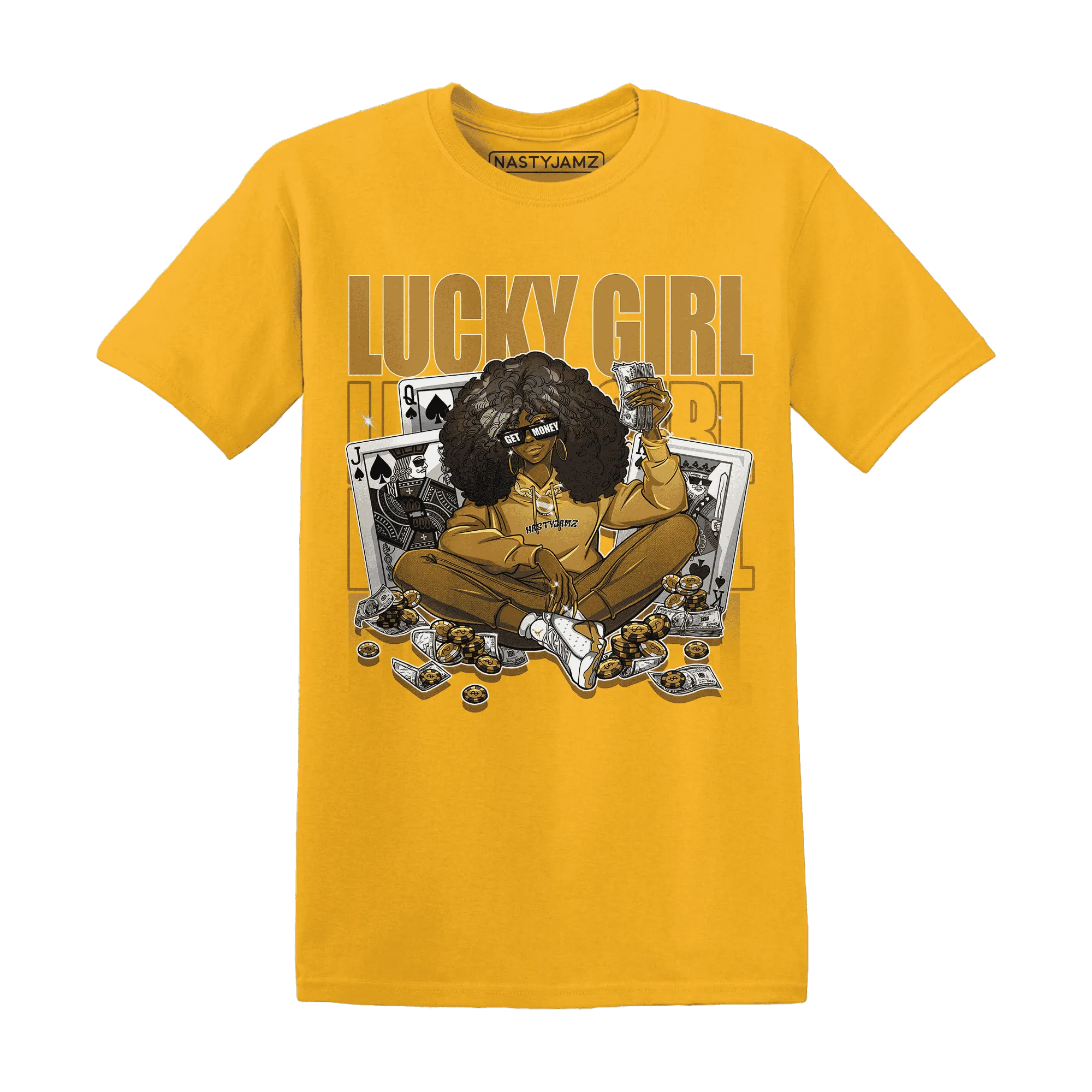 NastyJamz-Wheat-13s-T-Shirt-Match-Lucky-Girl