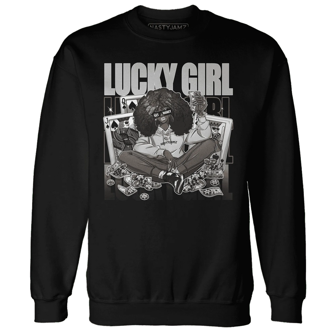 NastyJamz-Retro-High-OG-Black-White-1s-Sweatshirt-Match-Lucky-Girl