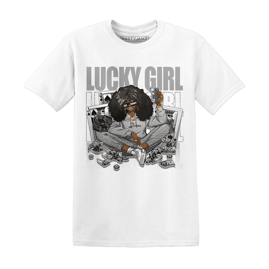 NastyJamz-Craft-Ivory-3s-T-Shirt-Match-Lucky-Girl