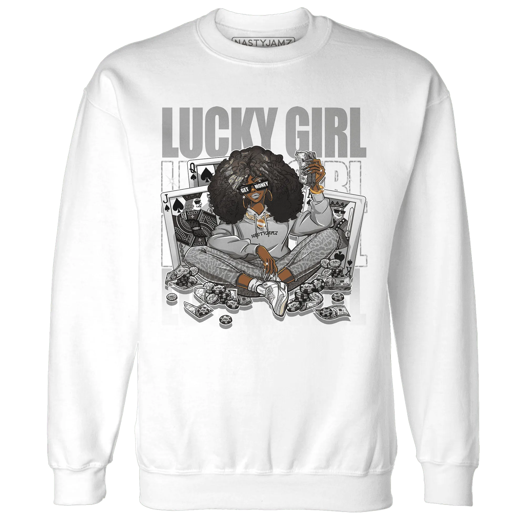 NastyJamz-Craft-Ivory-3s-Sweatshirt-Match-Lucky-Girl