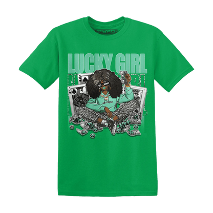NastyJamz-Green-Glow-3s-T-Shirt-Match-Lucky-Girl