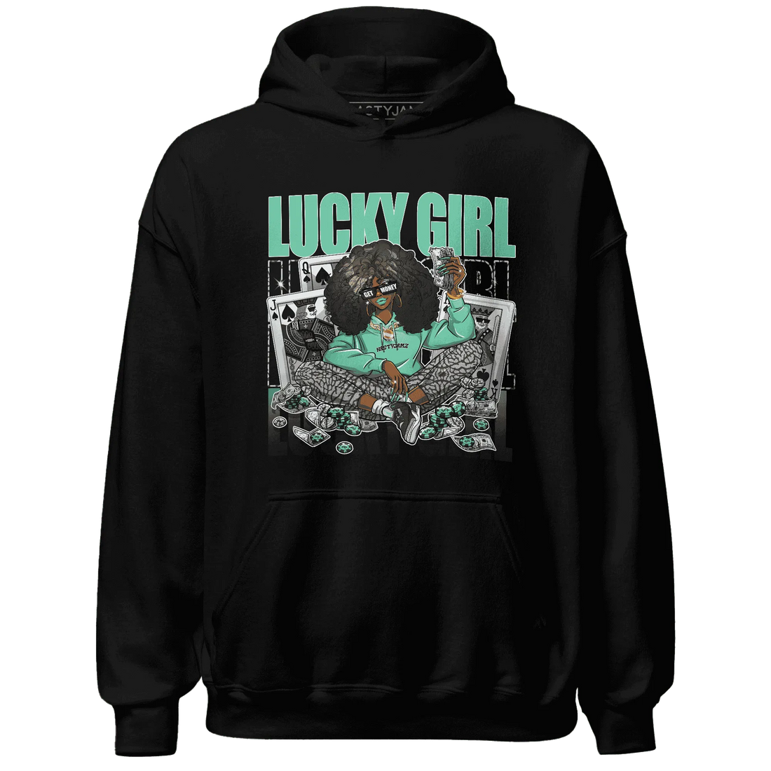 NastyJamz-Green-Glow-3s-Hoodie-Match-Lucky-Girl
