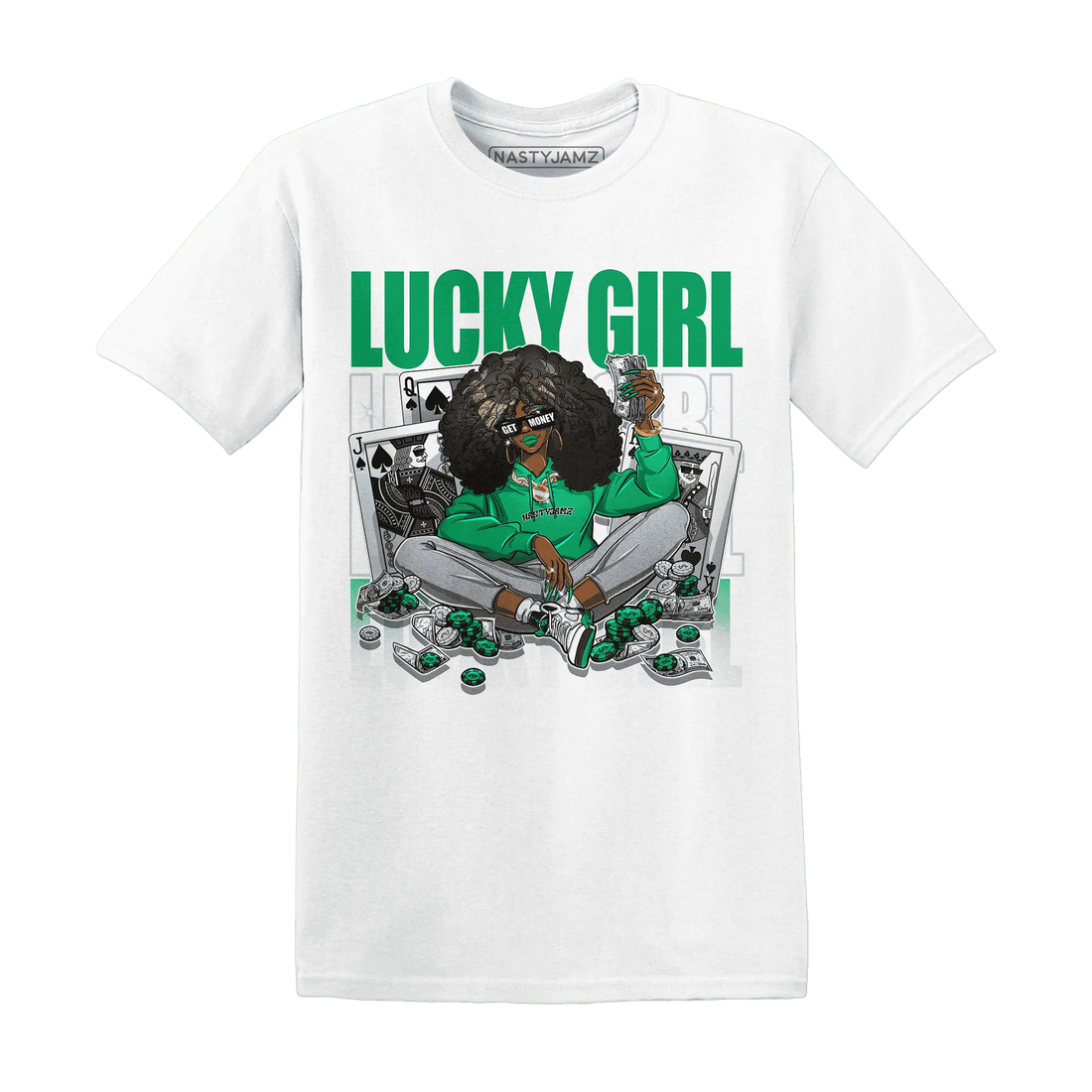NastyJamz-Lucky-Green-5s-T-Shirt-Match-Lucky-Girl