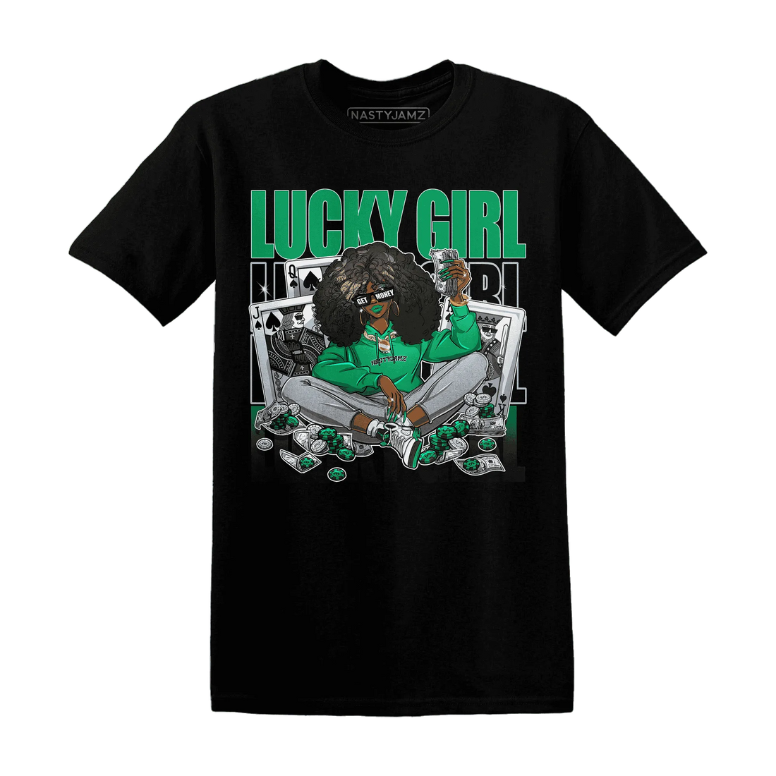 NastyJamz-Lucky-Green-5s-T-Shirt-Match-Lucky-Girl