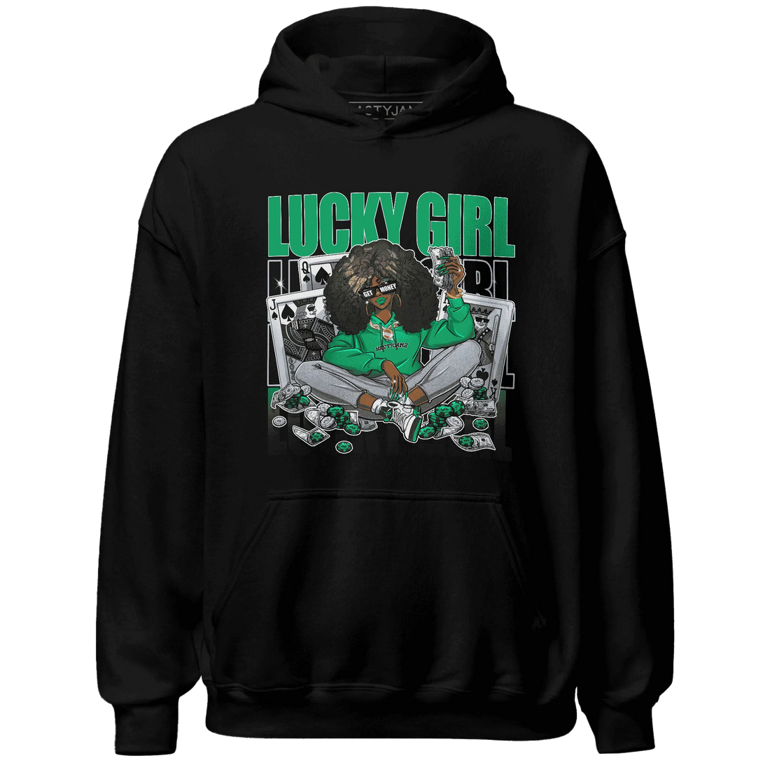 NastyJamz-Lucky-Green-5s-Hoodie-Match-Lucky-Girl