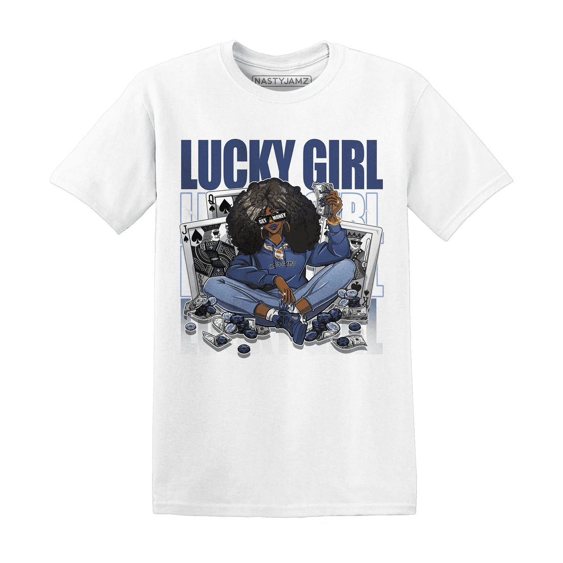 NastyJamz-Midnight-Navy-5s-T-Shirt-Match-Lucky-Girl