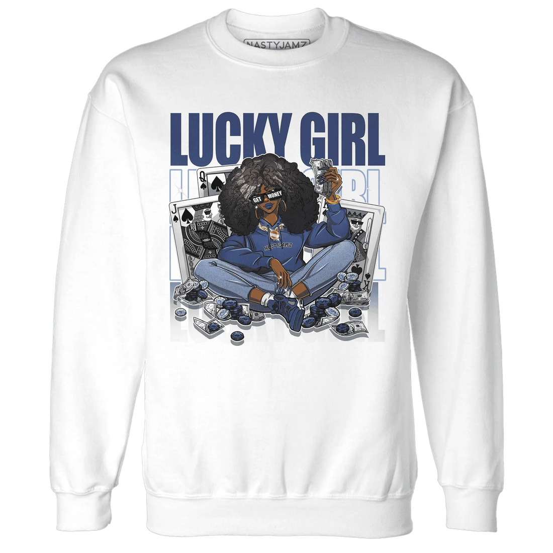 NastyJamz-Midnight-Navy-5s-Sweatshirt-Match-Lucky-Girl