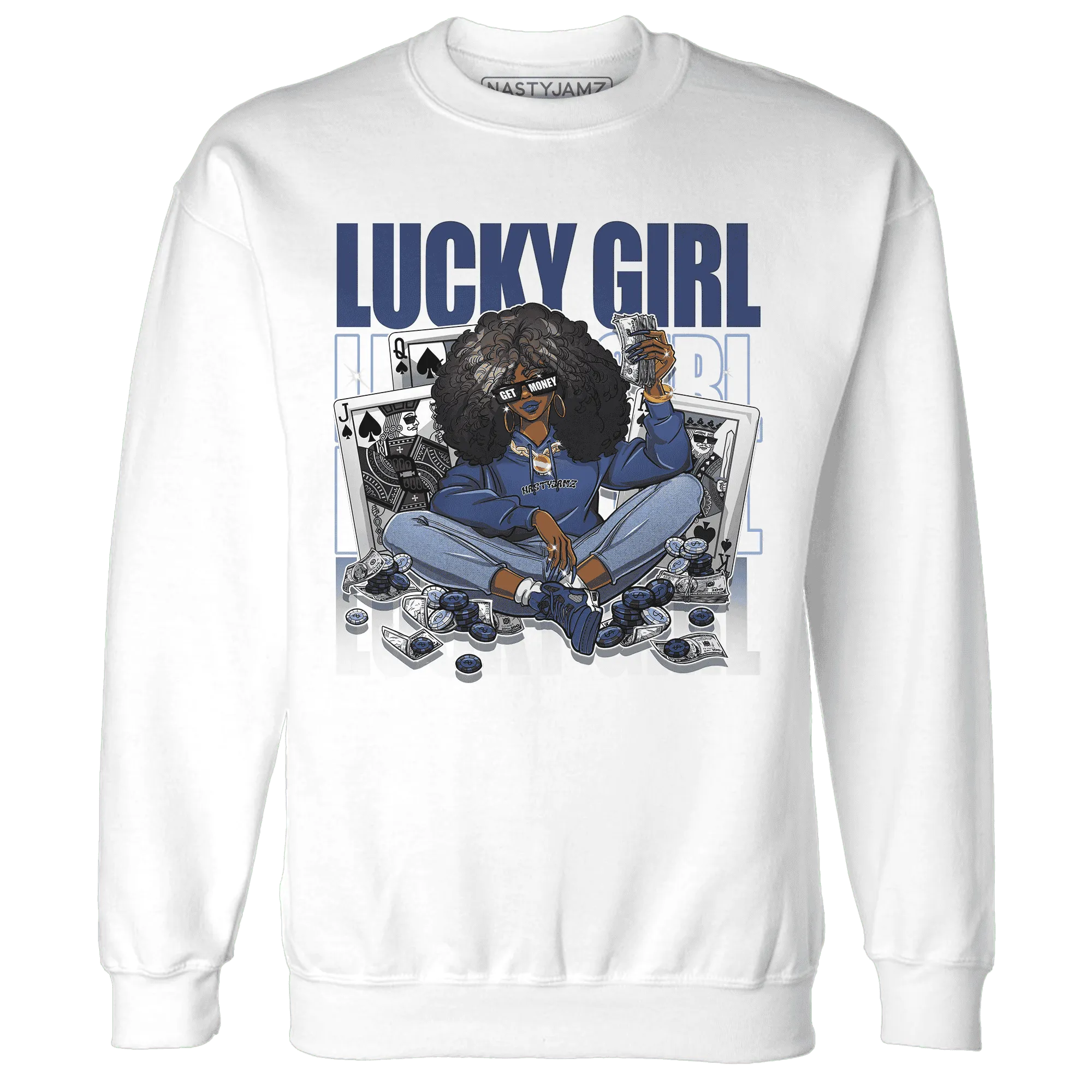 NastyJamz-Midnight-Navy-5s-Sweatshirt-Match-Lucky-Girl