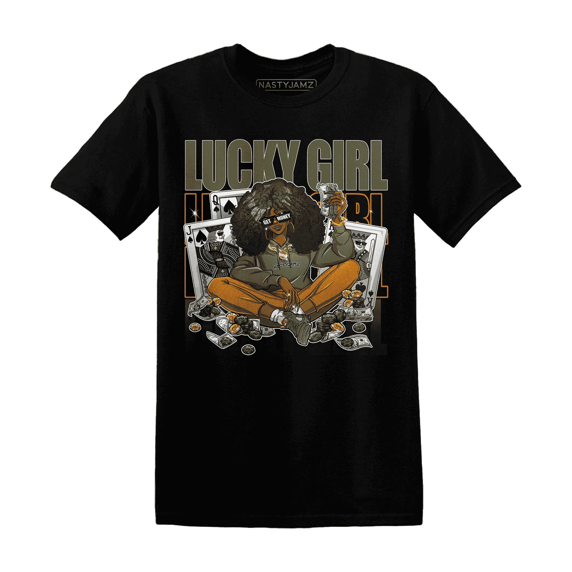 NastyJamz-Olive-5s-T-Shirt-Match-Lucky-Girl