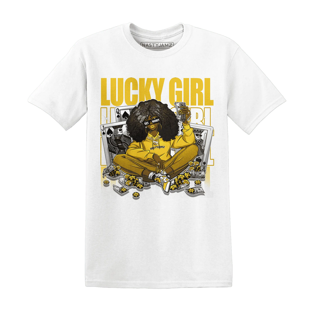 NastyJamz-Yellow-Ochre-6s-T-Shirt-Match-Lucky-Girl