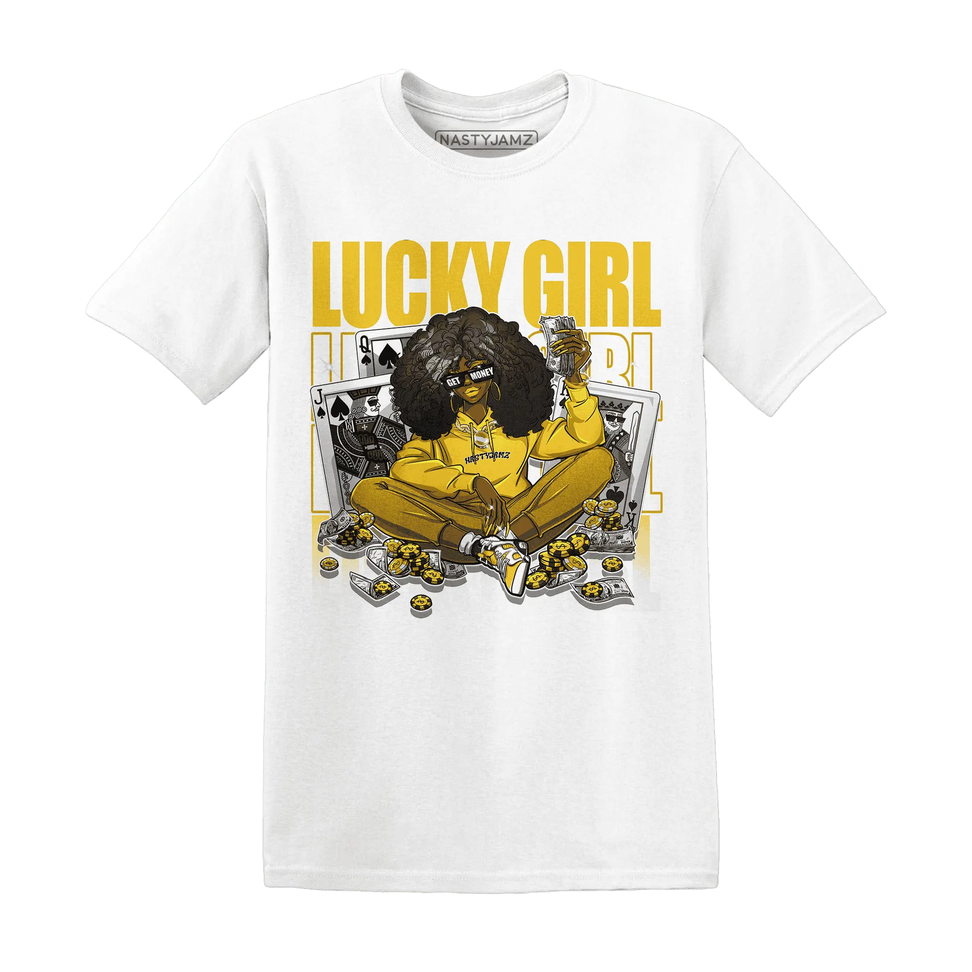 NastyJamz-Yellow-Ochre-6s-T-Shirt-Match-Lucky-Girl