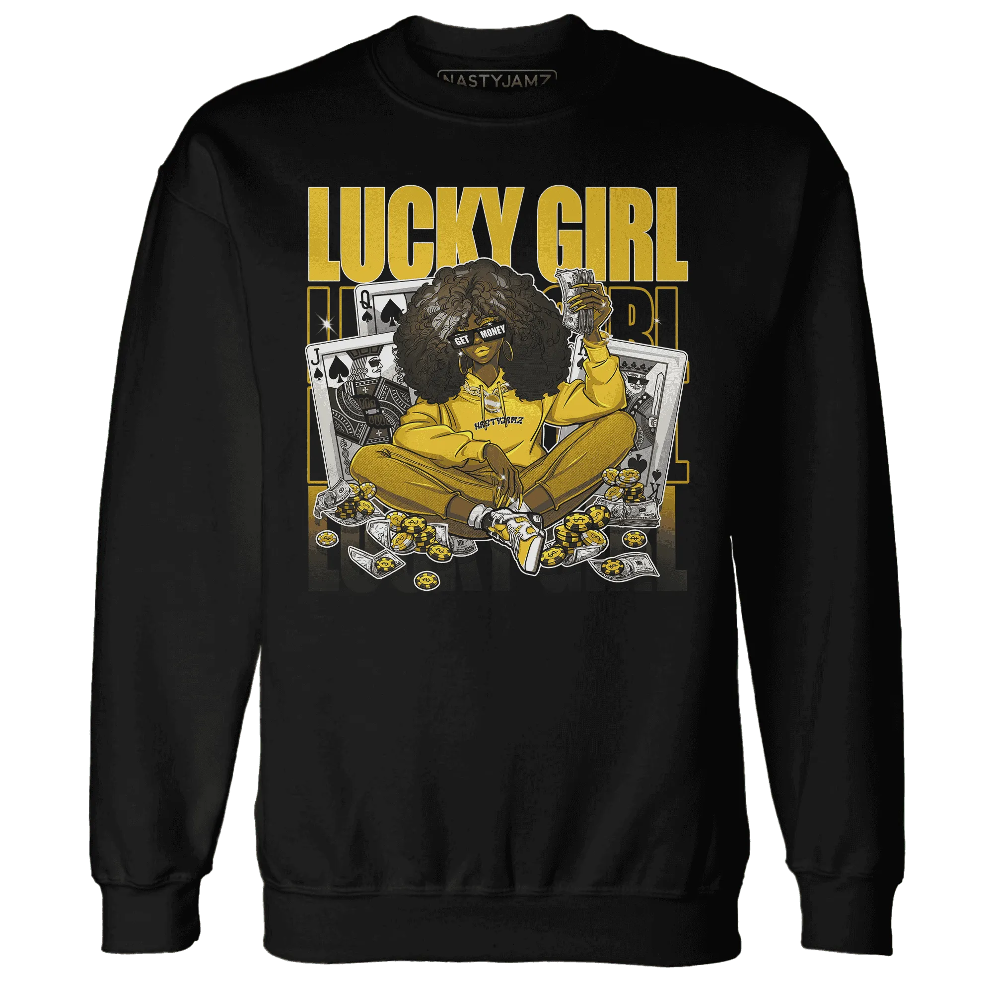 NastyJamz-Yellow-Ochre-6s-Sweatshirt-Match-Lucky-Girl