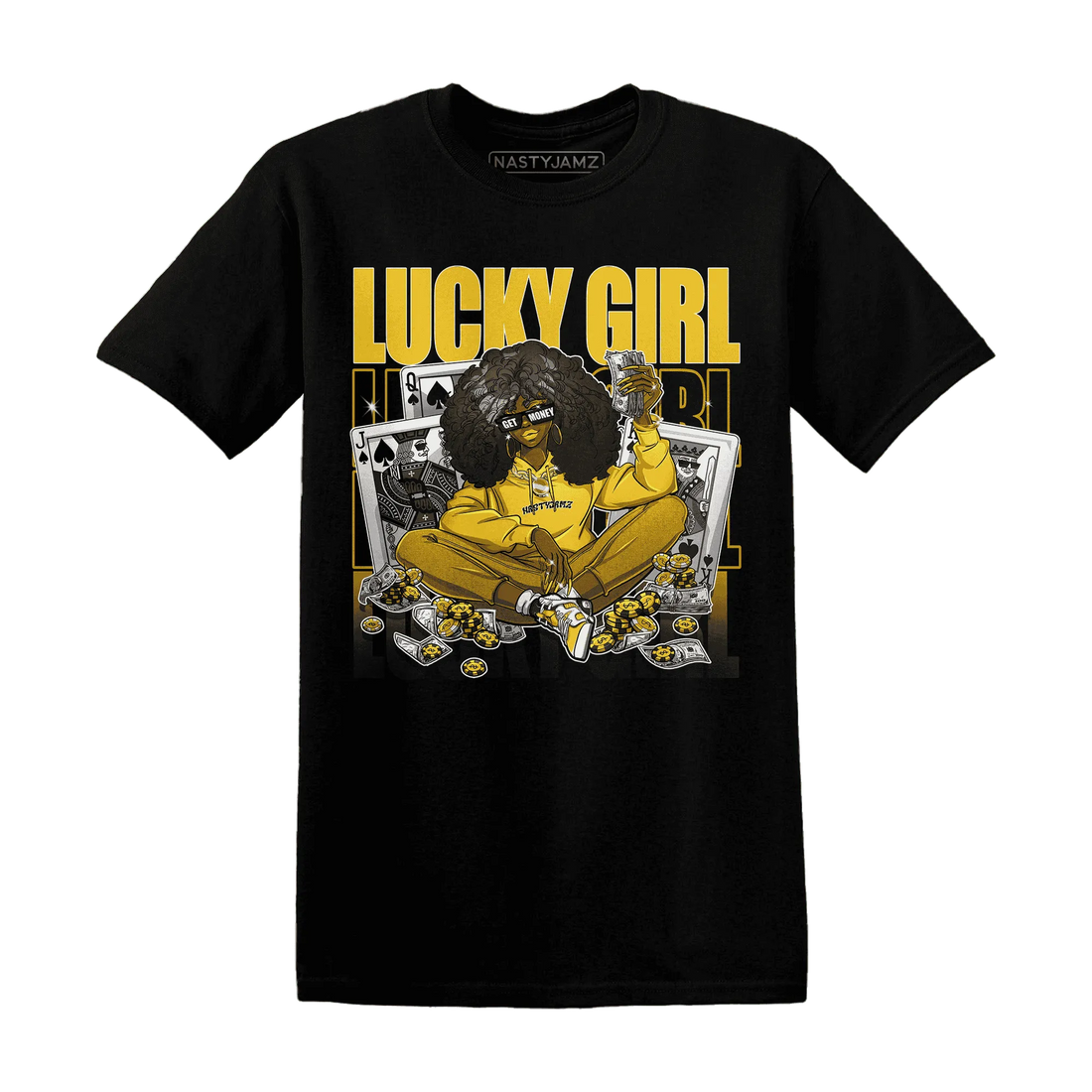 NastyJamz-Yellow-Ochre-6s-T-Shirt-Match-Lucky-Girl