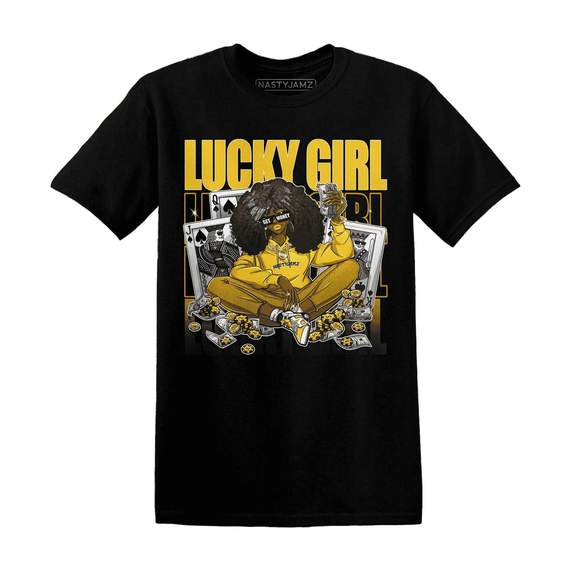 NastyJamz-Yellow-Ochre-6s-T-Shirt-Match-Lucky-Girl