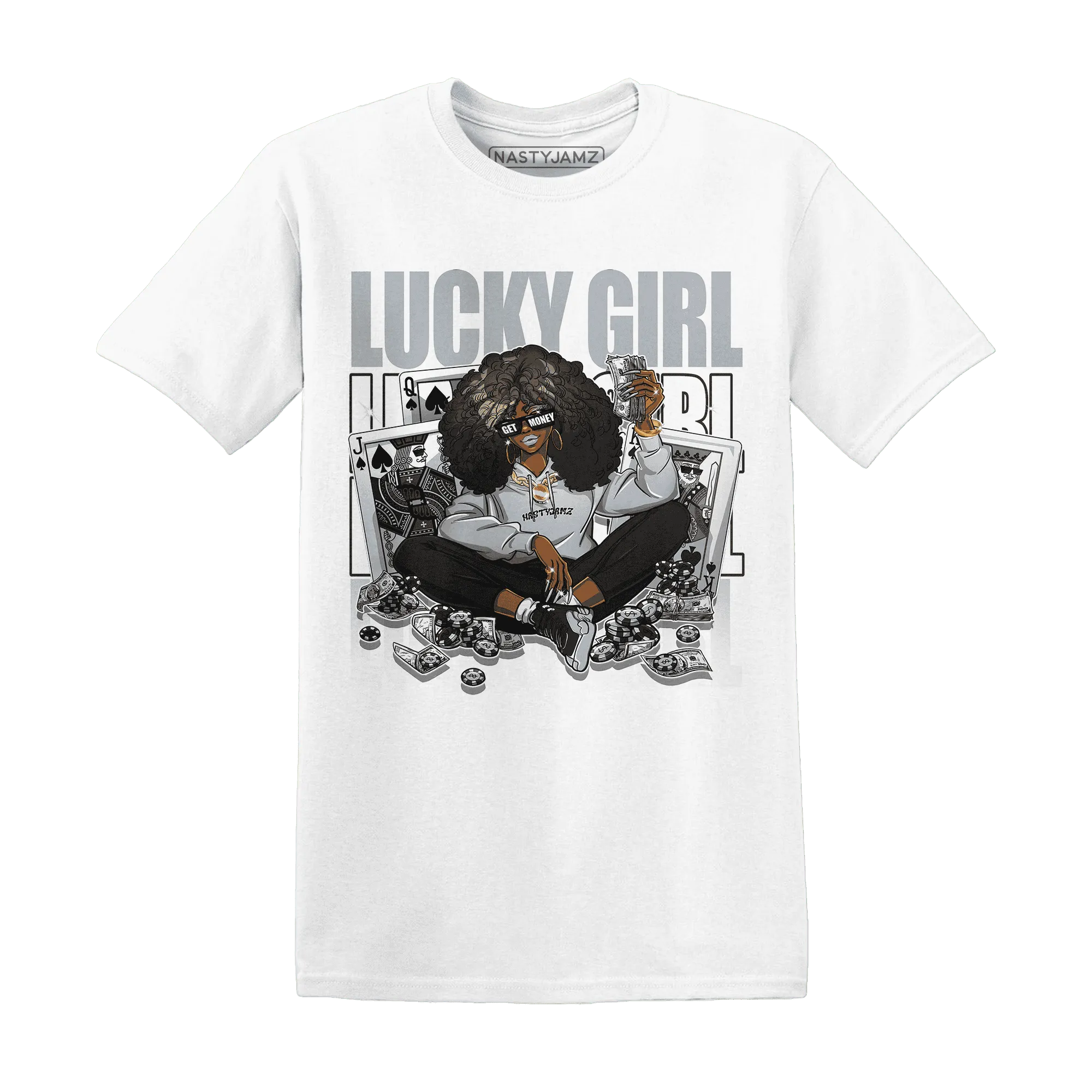 NastyJamz-Wolf-Grey-12s-T-Shirt-Match-Lucky-Girl-
