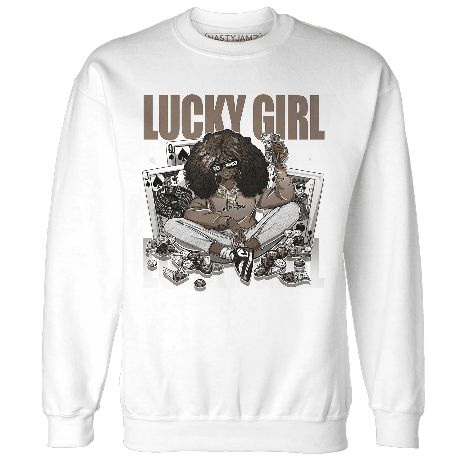 NastyJamz-Low-Mocha-1s-Sweatshirt-Match-Lucky-Girl-