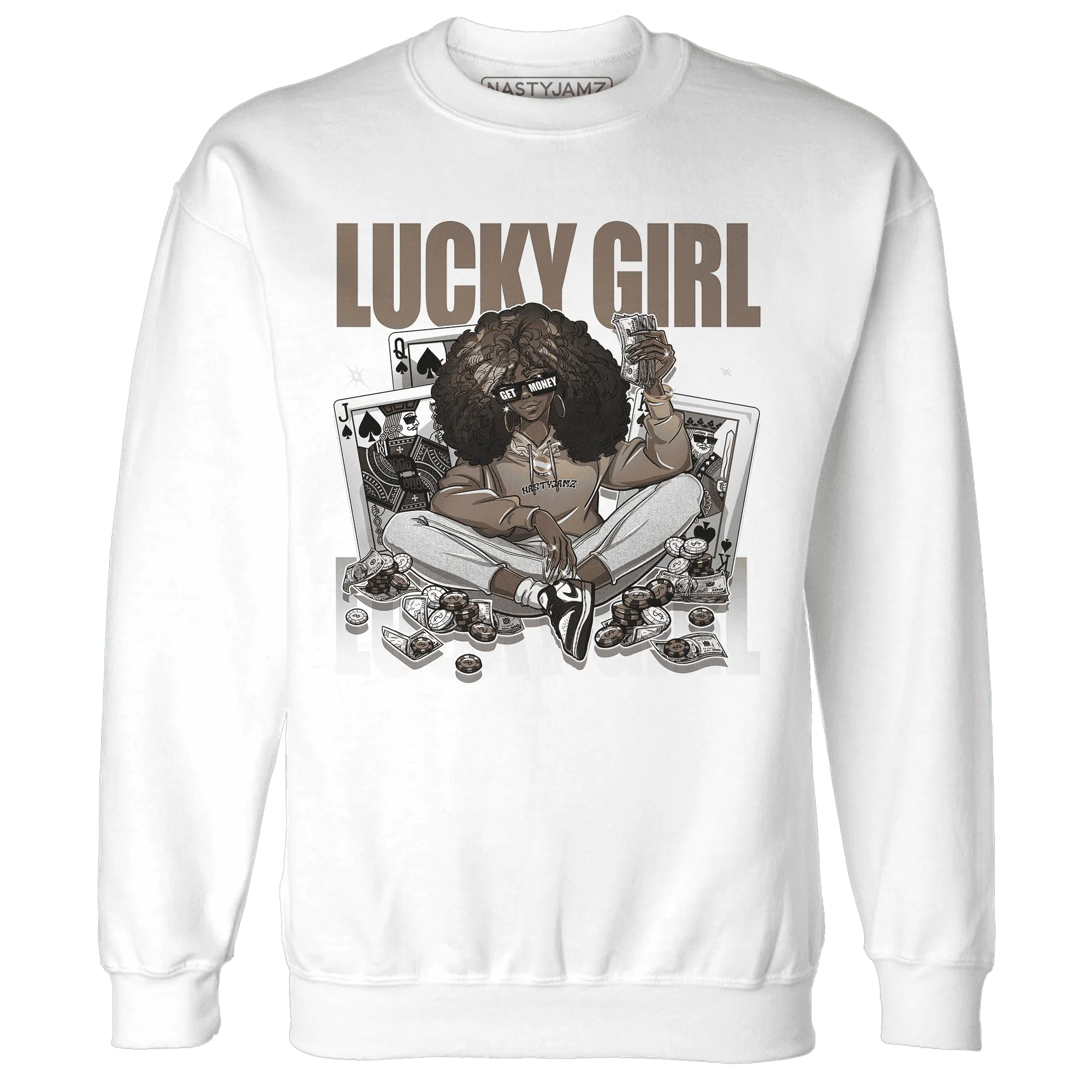 NastyJamz-Low-Mocha-1s-Sweatshirt-Match-Lucky-Girl-