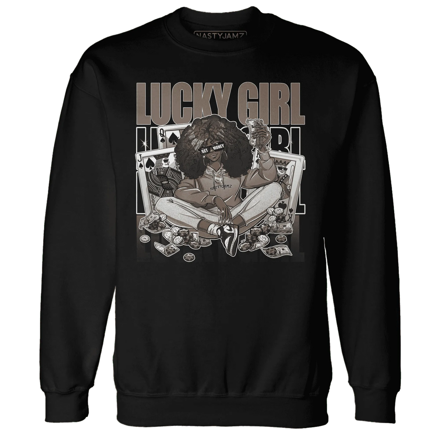 NastyJamz-Low-Mocha-1s-Sweatshirt-Match-Lucky-Girl-