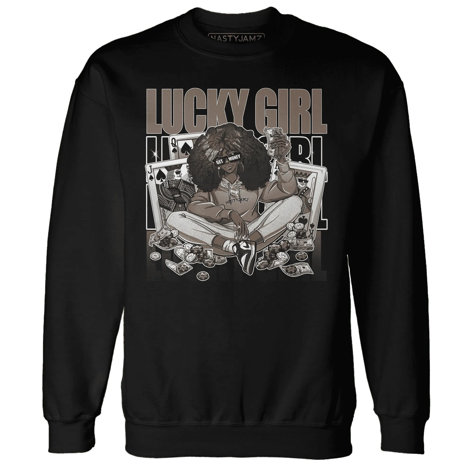 NastyJamz-Low-Mocha-1s-Sweatshirt-Match-Lucky-Girl-