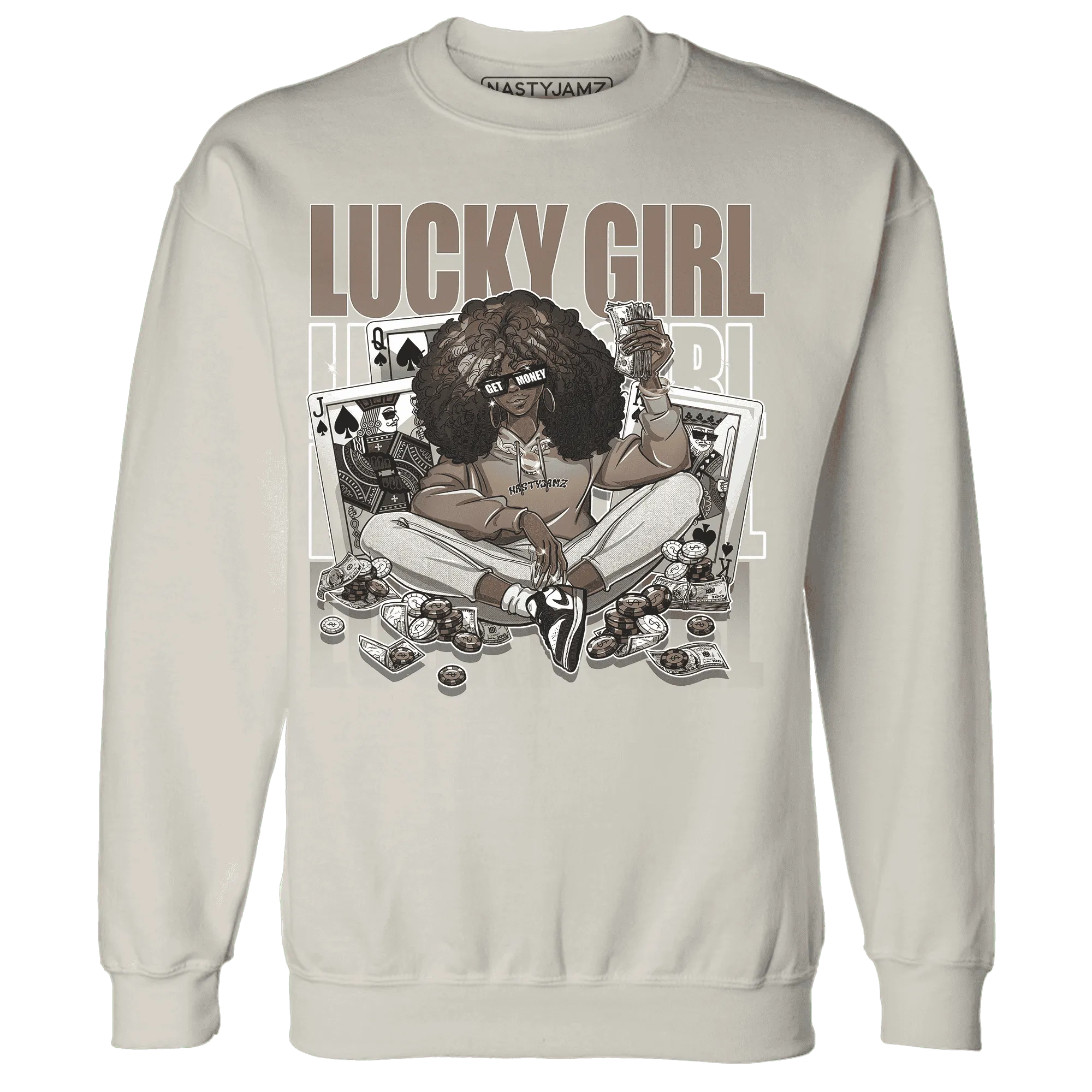 NastyJamz-Low-Mocha-1s-Sweatshirt-Match-Lucky-Girl-