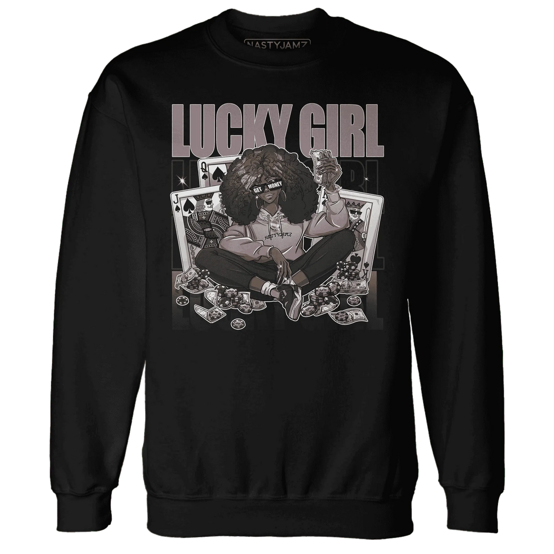 NastyJamz-Black-Violet-Ore-3s-Sweatshirt-Match-Lucky-Girl-