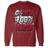 Retro Red Taxi 12s Sweatshirt Match Lucky Hustle - NastyJamz