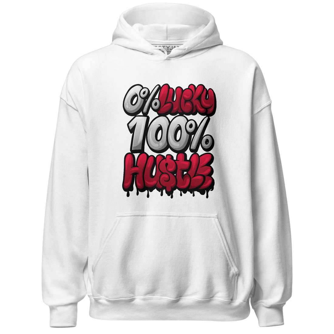 Retro Red Taxi 12s Hoodie Match Lucky Hustle - NastyJamz