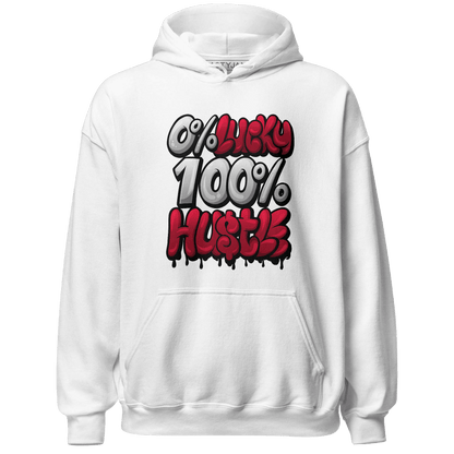 Retro Red Taxi 12s Hoodie Match Lucky Hustle - NastyJamz