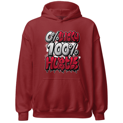 Retro Red Taxi 12s Hoodie Match Lucky Hustle - NastyJamz