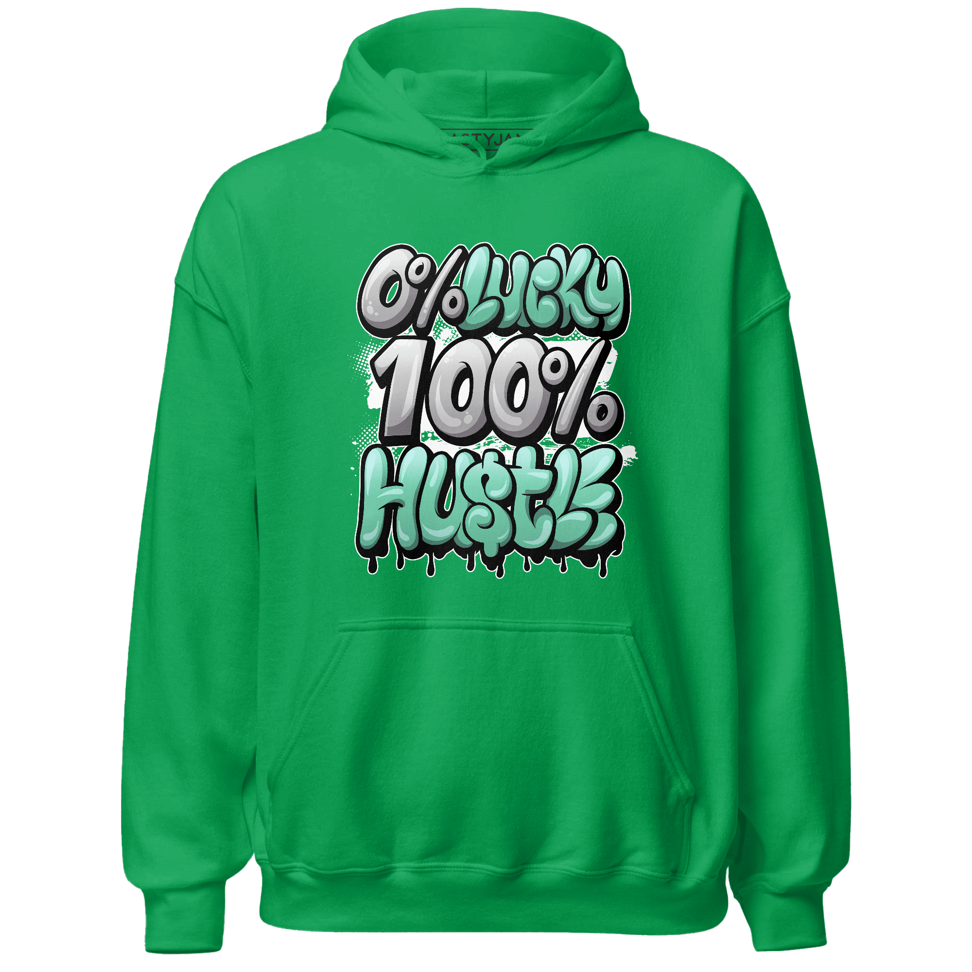 High OG Green Glow 1s Hoodie Match Lucky Hustle - NastyJamz