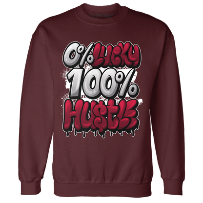 High White Team Red 1s Sweatshirt Match Lucky Hustle - NastyJamz
